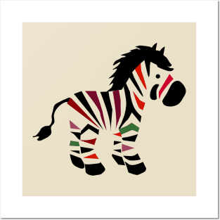 Colorful zebra Posters and Art